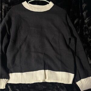 Elegant Contrast Women's Sweater